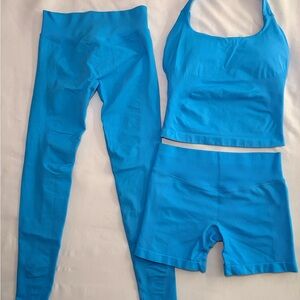 3 Piece Vibrant Blue Activewear Set